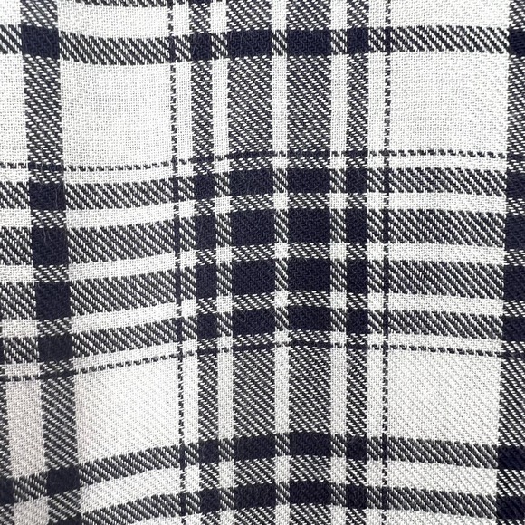 Talbots Sz Medium Long Sleeve Plaid Cozy Blouse Shirt Top Fall Winter Lounge - Picture 8 of 9